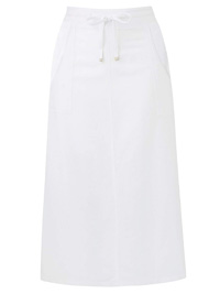 Capsule WHITE Linen Blend Easy Care Maxi Skirt - Plus Size 14 to 30