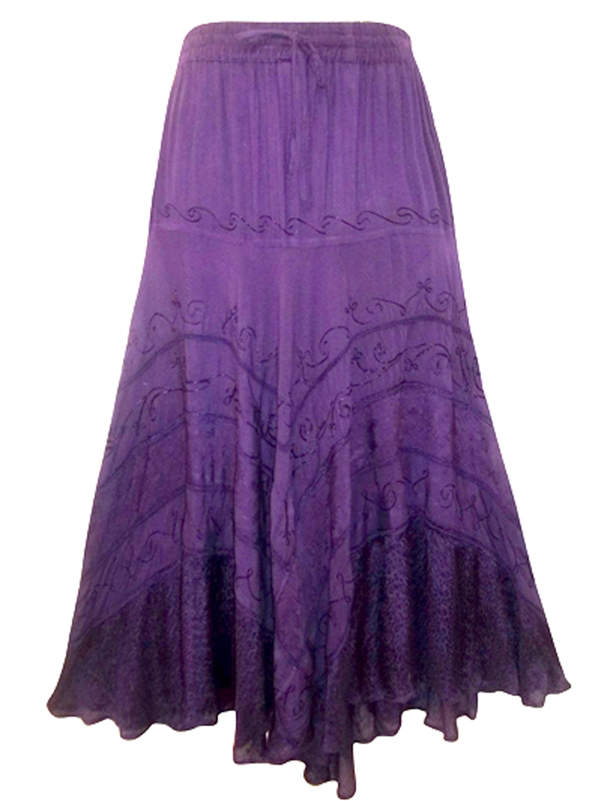 Eaonplus Purple Wiccan Hem Renaissance Skirt Plus Size 18 To 34 4321