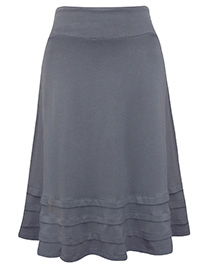 WH1TE STUFF GREY Pleated Border Skirt Pleated Border Skout Skirt - Size 8 to 16