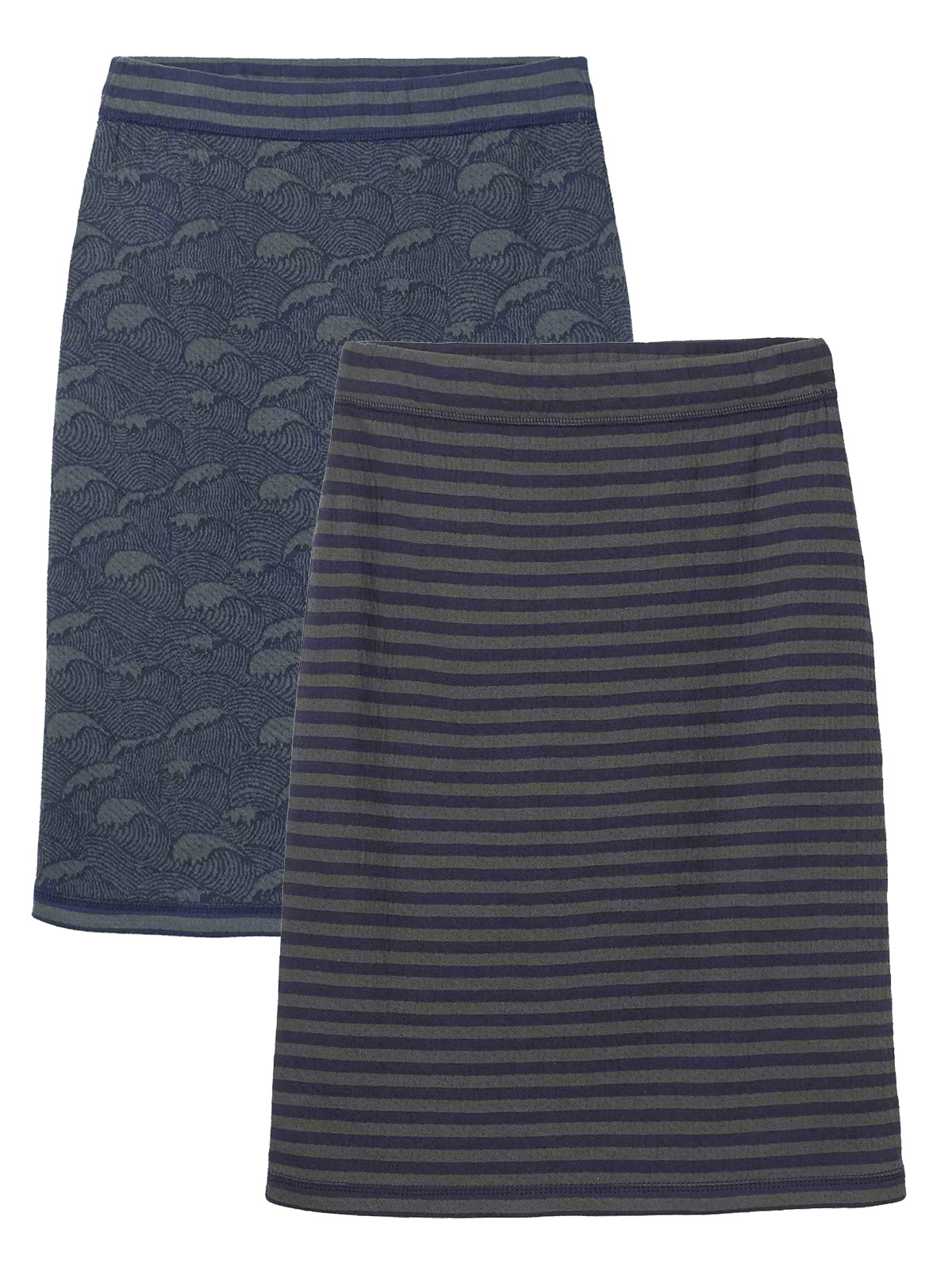 Cienna Reversible Wrap Skirt Blue - Lovebird Boutique