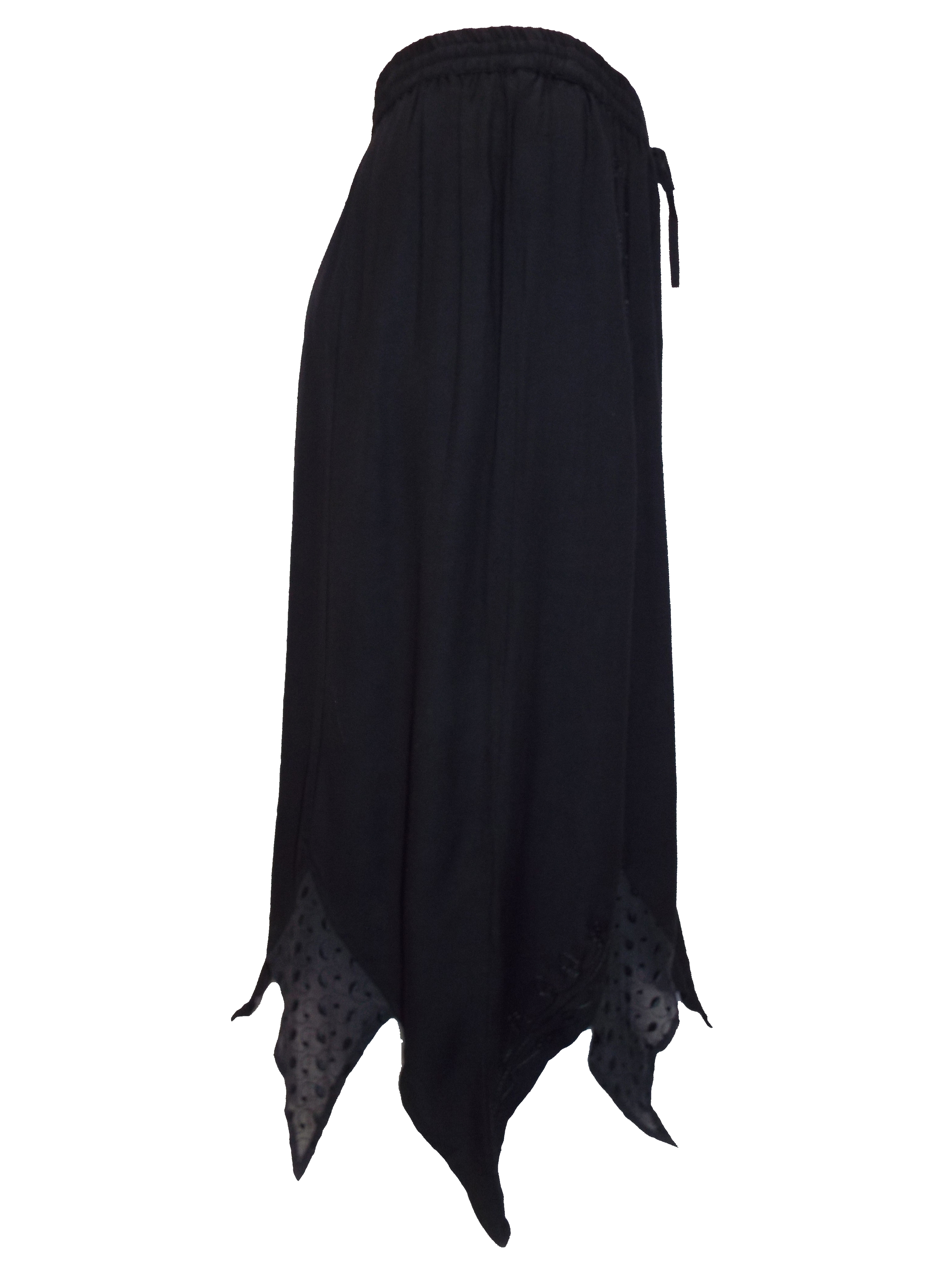 eaonplus BLACK Renaissance Gothic Zigzag Skirt - Plus Size 18 to 32