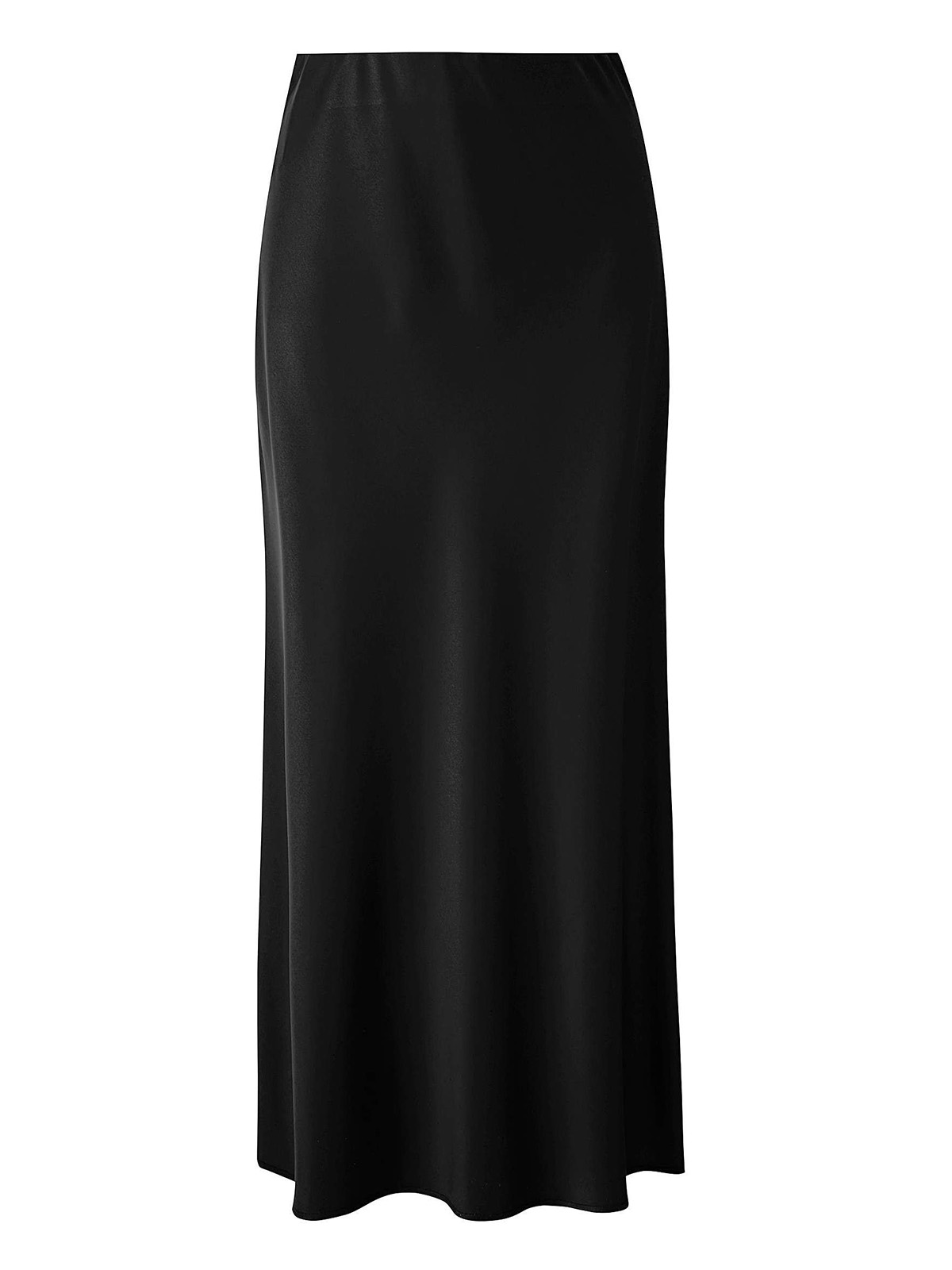 Capsule - - Capsule BLACK Satin Column Maxi Skirt - Plus Size 16 to 26