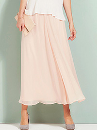 DUSKY-PINK Floaty Georgette Maxi Skirt - Plus Size 12 to 26