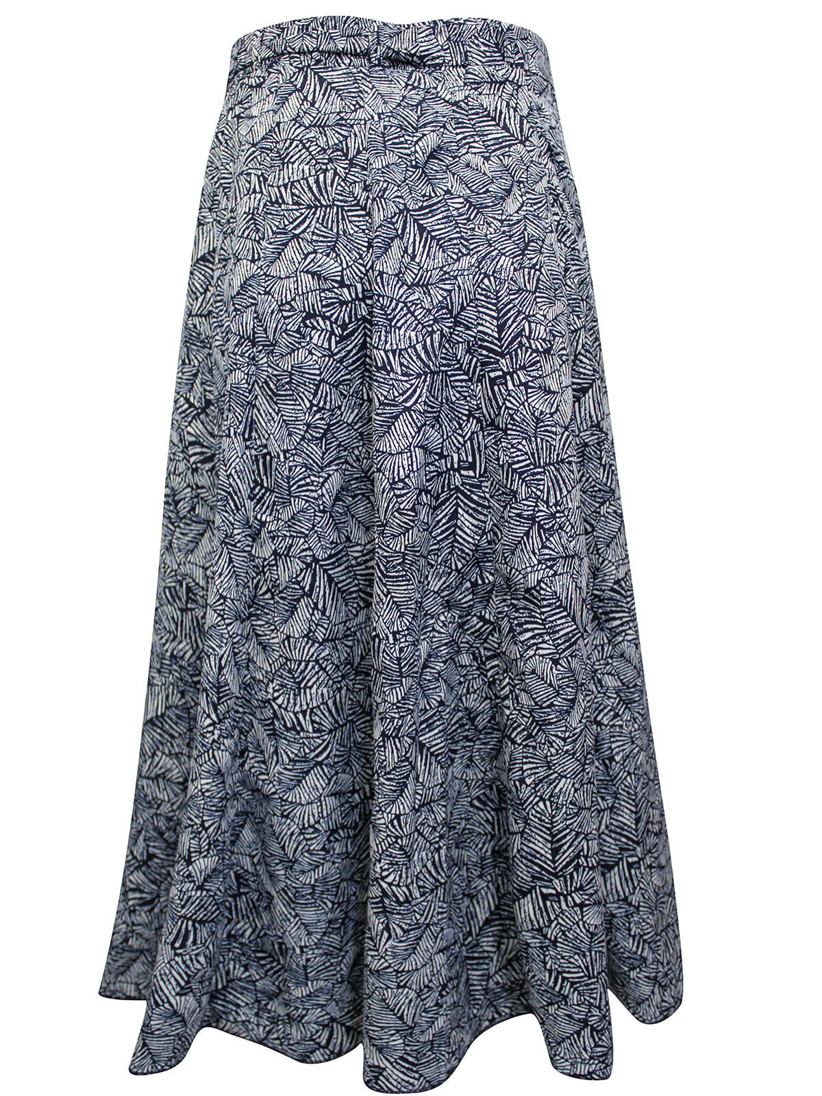 Damart - - Damart NAVY Printed A-Line Belted Skirt - Size 10 to 24