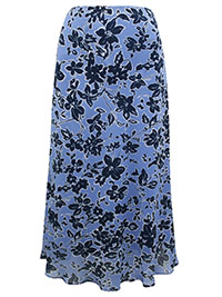 L.E. NAVY-BLUE Ingram Fluted Hem Skirt - Size 10