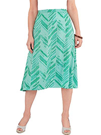 L.E. MINT Chevron Print Colwell Skirt - Size 10 to 26