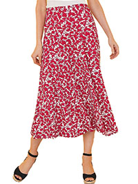 L.E. RED Clifton Pull On Skirt - Size 10 to 12