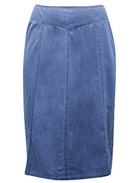 L.E. DENIM Jude Denim Skirt - Plus Size 18