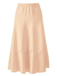 PEACH Linen Blend Pintuck Skirt - Size 12 to 16