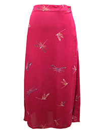 FUCHSIA Dragonfly Print Woven Maxi Skirt - Size 10 to 18