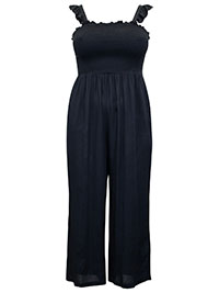 MSN NAVY Ruby Ruffle Strap Jumpsuit - Size 8/10 to 16/18 (S to L)