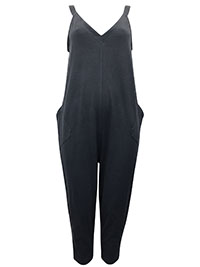 WS CHARCOAL Selina Pure Cotton Jersey Jumpsuit - Size 8 to 22