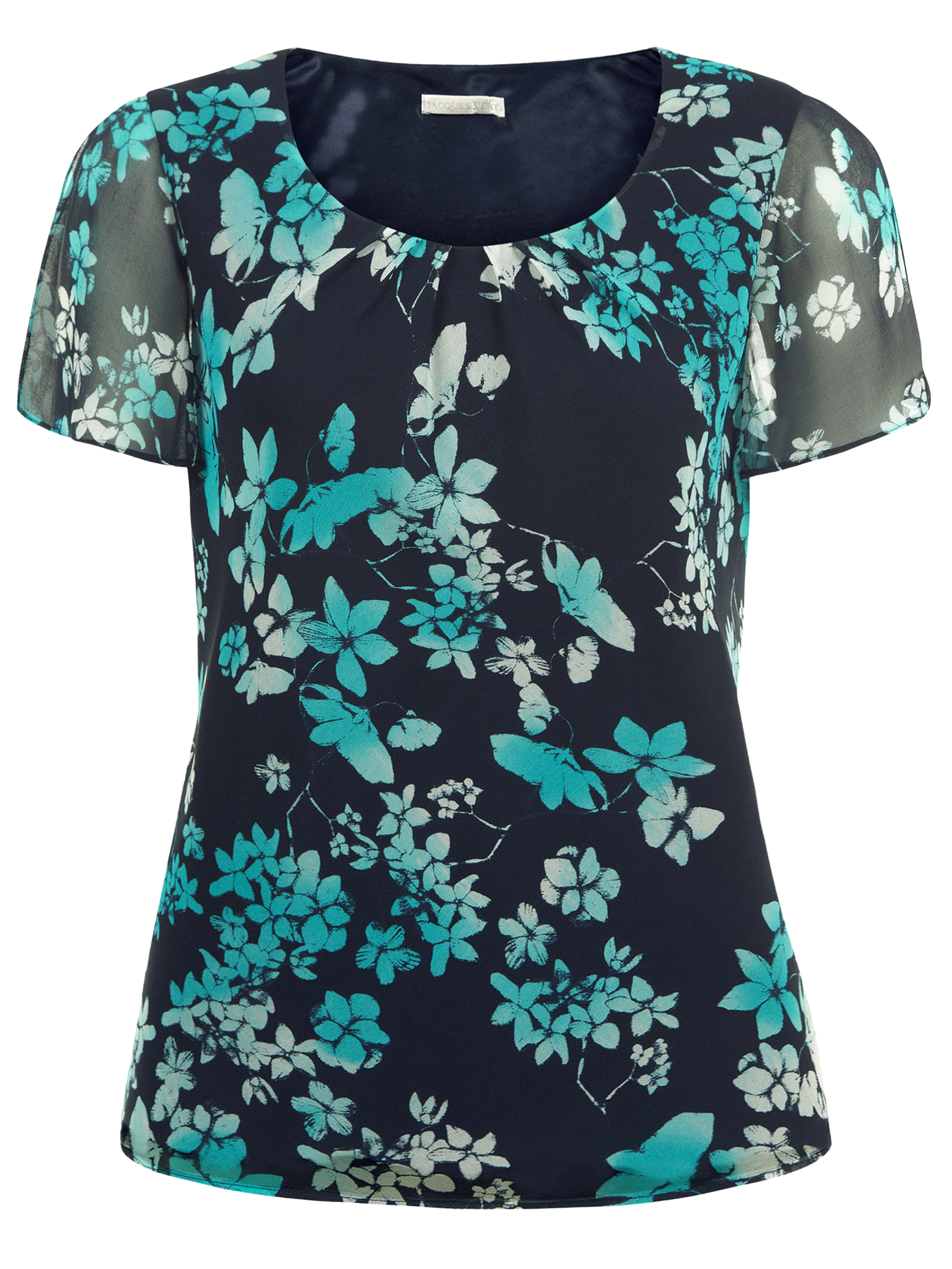 Jacques Vert - - Jacques V3RT NAVY Butterfly Floral Top and Slim ...