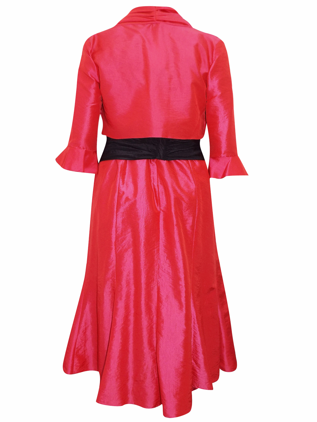 Karida - - Karida HOT-PINK Contrast Waist Dress & Bolero Set - Plus ...