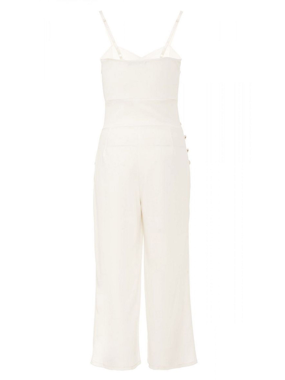 Quiz NEW RRP £34.99 Ex QUIZ Cream Ivory Culotte Button Jumpsuit 