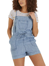 FF CHAMBRAY Shortie Dungarees - Size 10 to 12