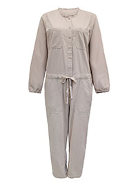 STONE Pure Cotton Frill Detail Boiler Suit - Size 6 to 12/14 (US XS to M)