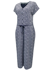 SS NAVY Paint Ripples Night Rose Trellis Jumpsuit - Size 8 to 24