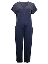 SS NAVY Rose Trellis Jumpsuit - Size 10 to 12