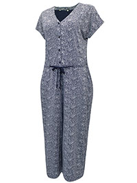 SS NAVY Paint Ripples Night Rose Trellis Jumpsuit - Size 6 to 22