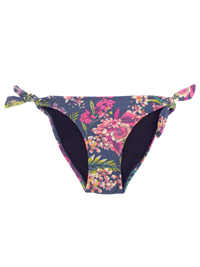 MSN Accessorize BLUE Floral Tie Side Hipster Bikini Bottoms - Size 8 to 18