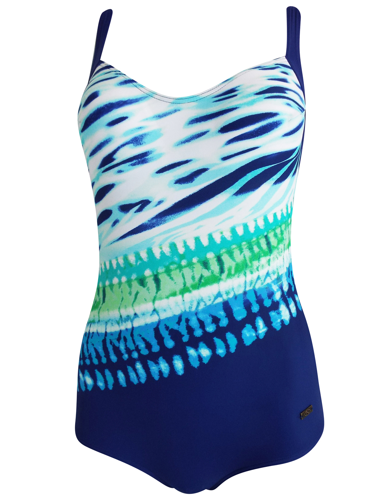 Naturana - - Naturana BLUE Non-Wired Moulded Cups Printed Swimsuit ...