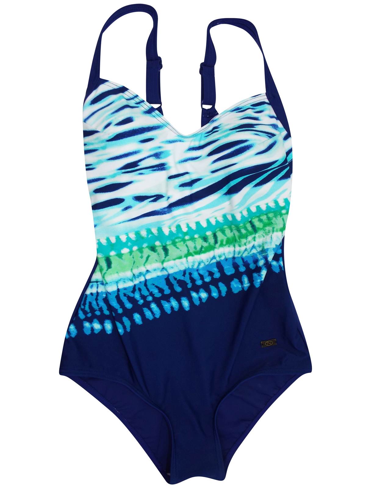 Naturana - - Naturana BLUE Non-Wired Moulded Cups Printed Swimsuit ...