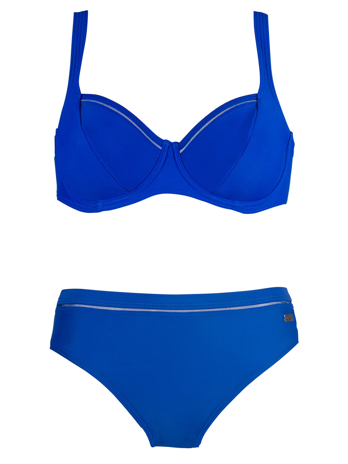 Naturana Naturana Blue Mesh Trim Underwired Bikini Set Size Eu