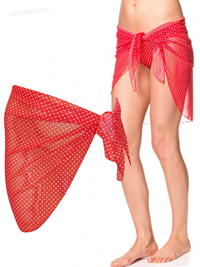 Naturana RED Polka Dot Tie Side Sarong - Size 8/10 to 16/18 Naturana RED Polka Dot Tie Side Sarong - Size 8/10 to 16/18