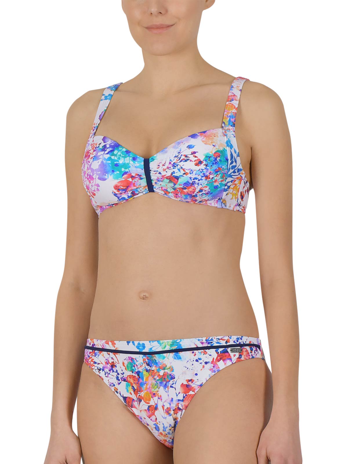 Naturana Naturana Blue Watercolor Floral Bikini Set Size