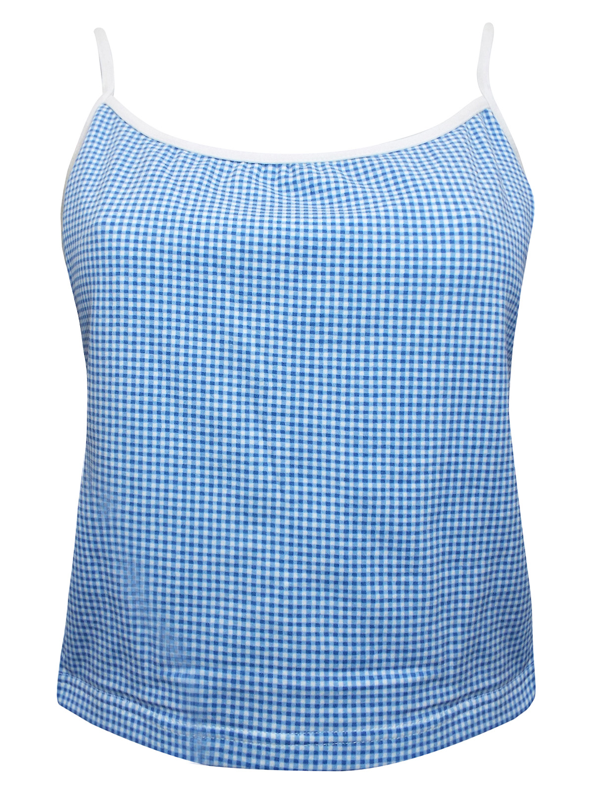 Debenhams D3BENHAMS Casual Club BLUE Gingham Check Tankini Top Plus Size 18
