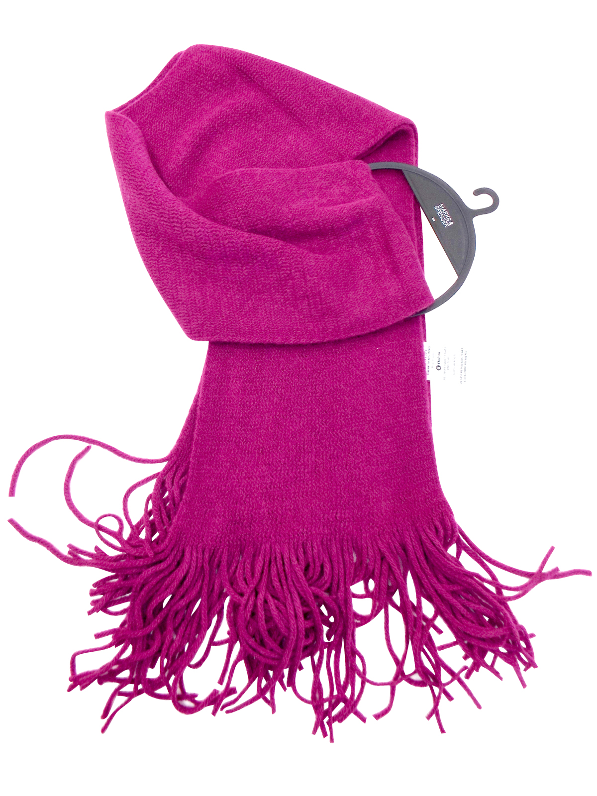 Marks and Spencer M&5 MAGENTA Fringe Trim Oblong Scarf