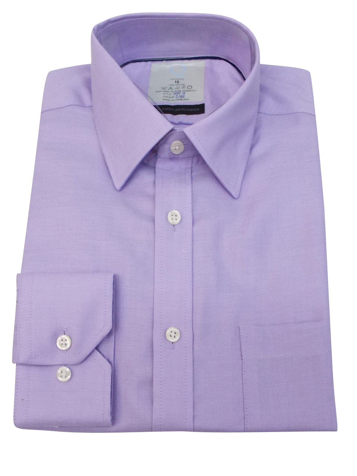 Marks and Spencer - - M&5 LILAC Performance Pure Cotton Non-Iron ...
