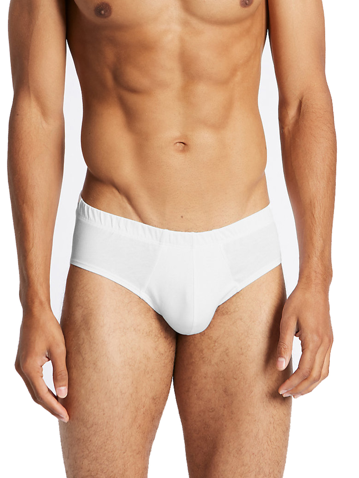 Marks and Spencer M&5 WHITE Mens Pure Cotton Cool & Fresh Slips