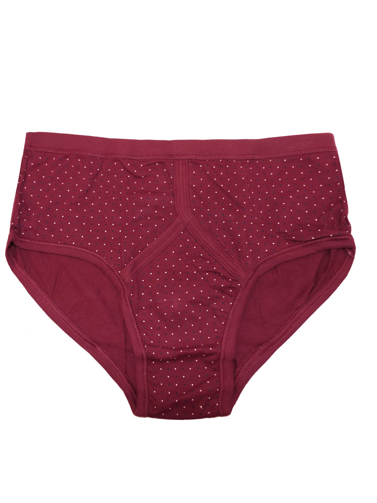 Marks and Spencer M&5 BURGUNDY Mens Pure Cotton Printed Briefs Size Medium to XXL