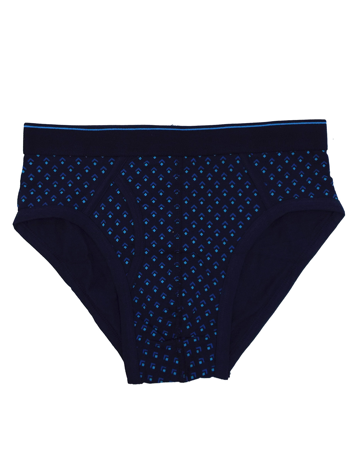 Marks and Spencer M&5 NAVY Mens Cotton Rich Geometric Print Briefs