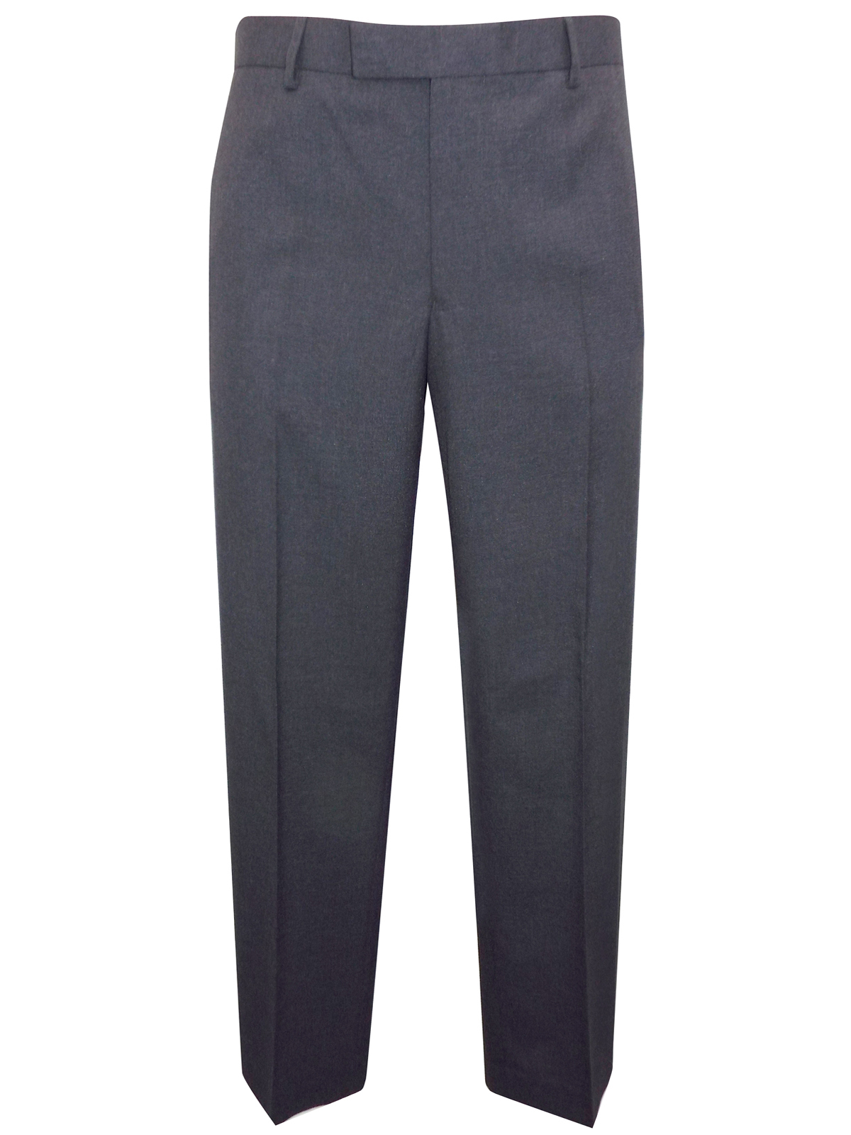 Marks and Spencer - - M&5 CHARCOAL Straight Fit Centre Crease Trousers ...