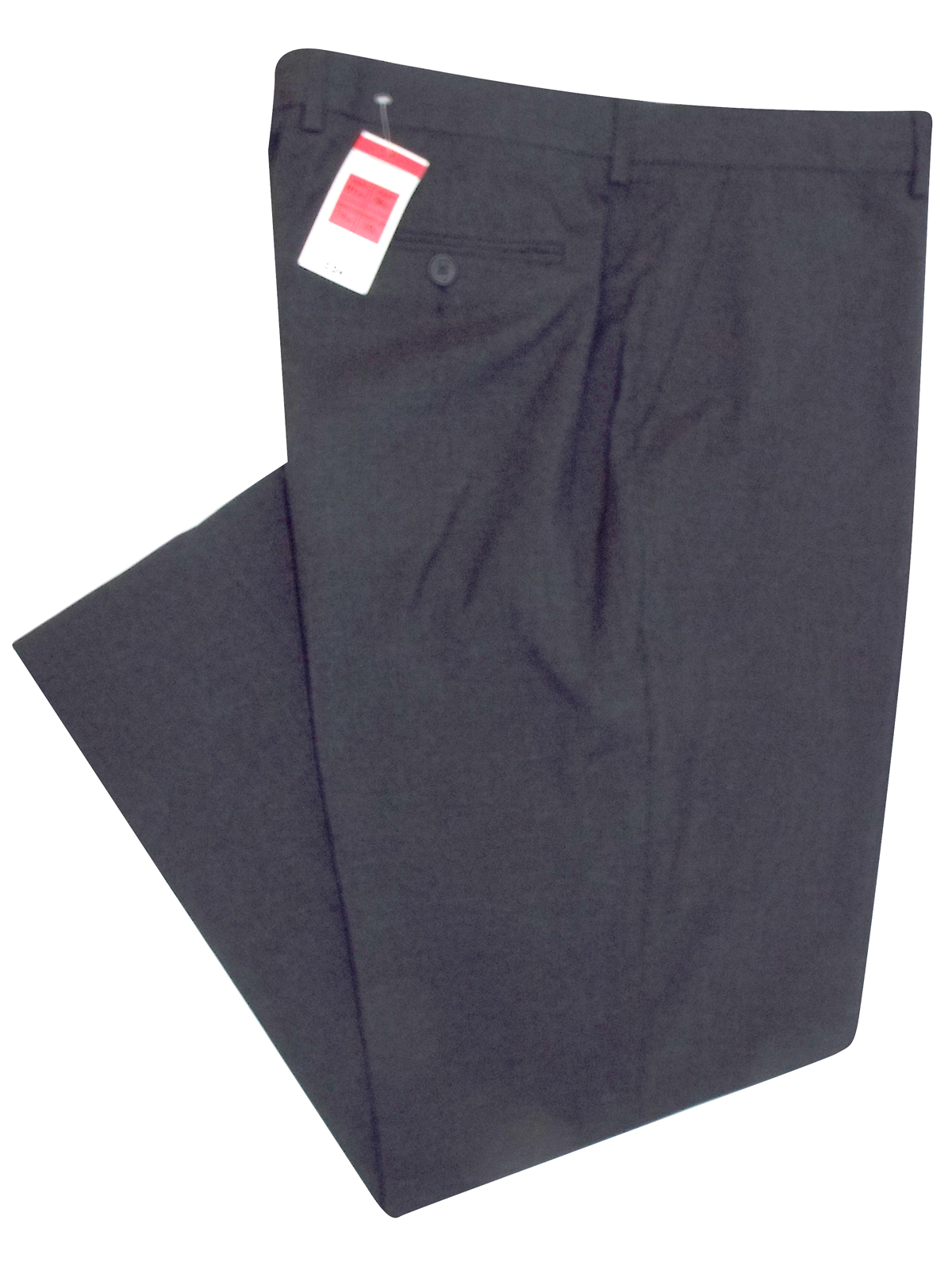 Marks and Spencer - - M&5 CHARCOAL Straight Fit Centre Crease Trousers ...
