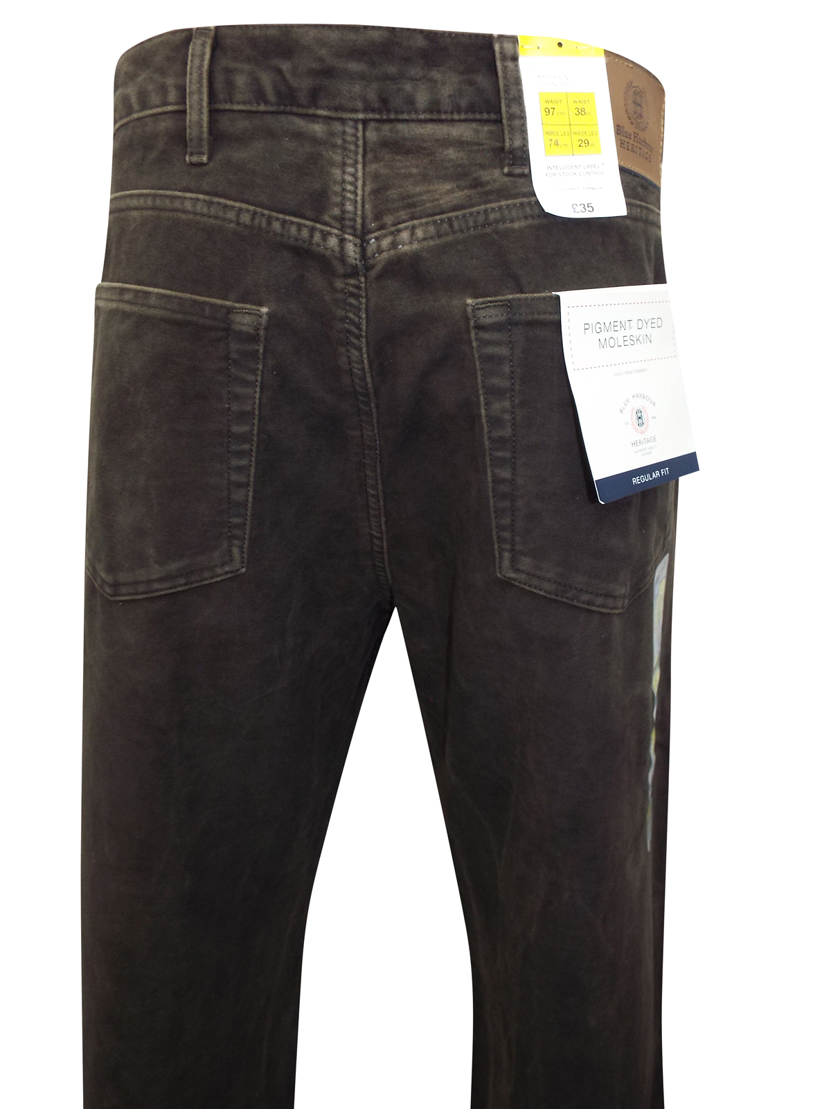 Marks and Spencer M&5 MOSSBROWN Pure Cotton Pigment Dyed Moleskin