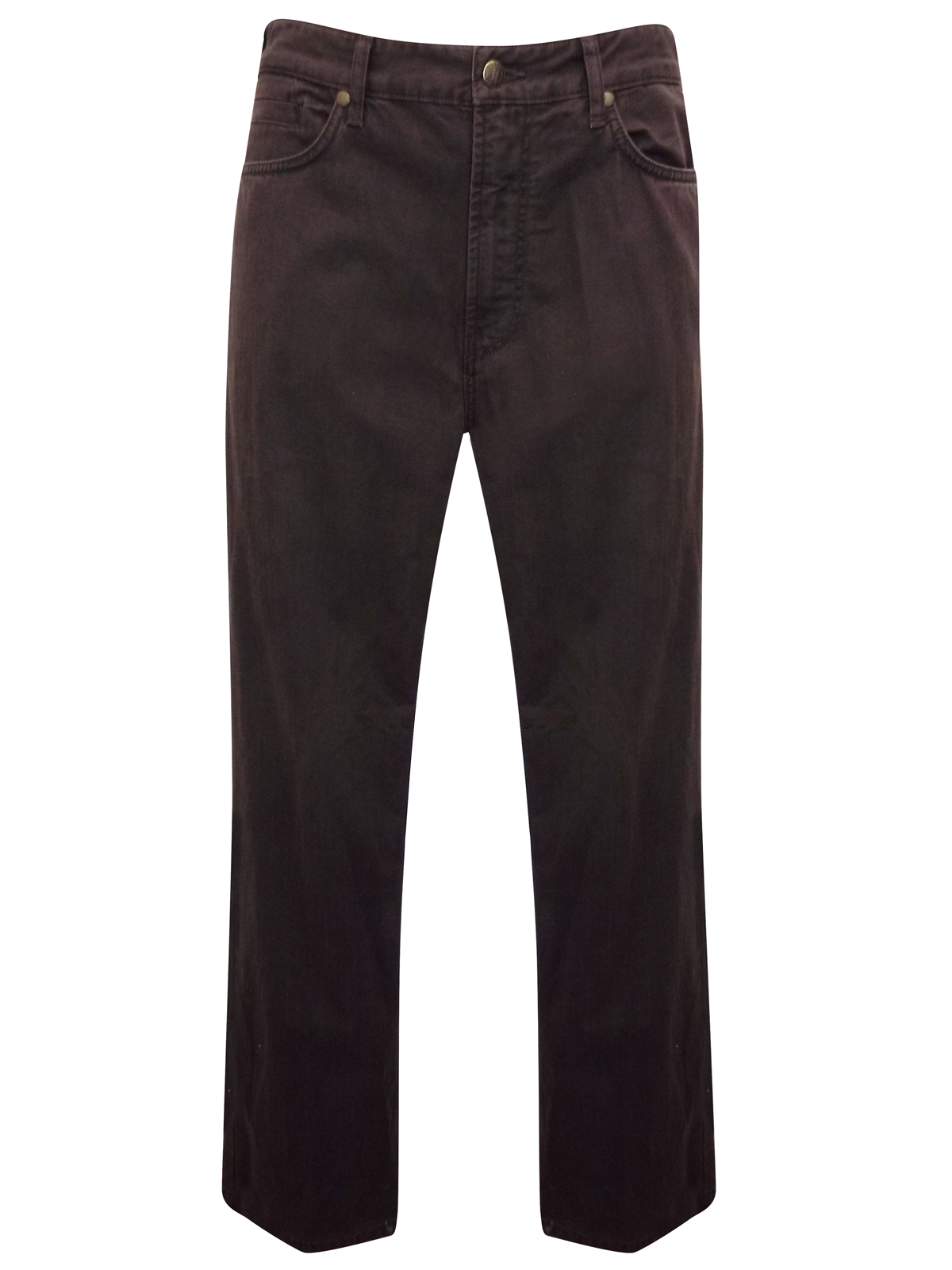 Marks and Spencer - - M&5 CHOCOLATE Cotton Rich Straight Leg Trousers ...