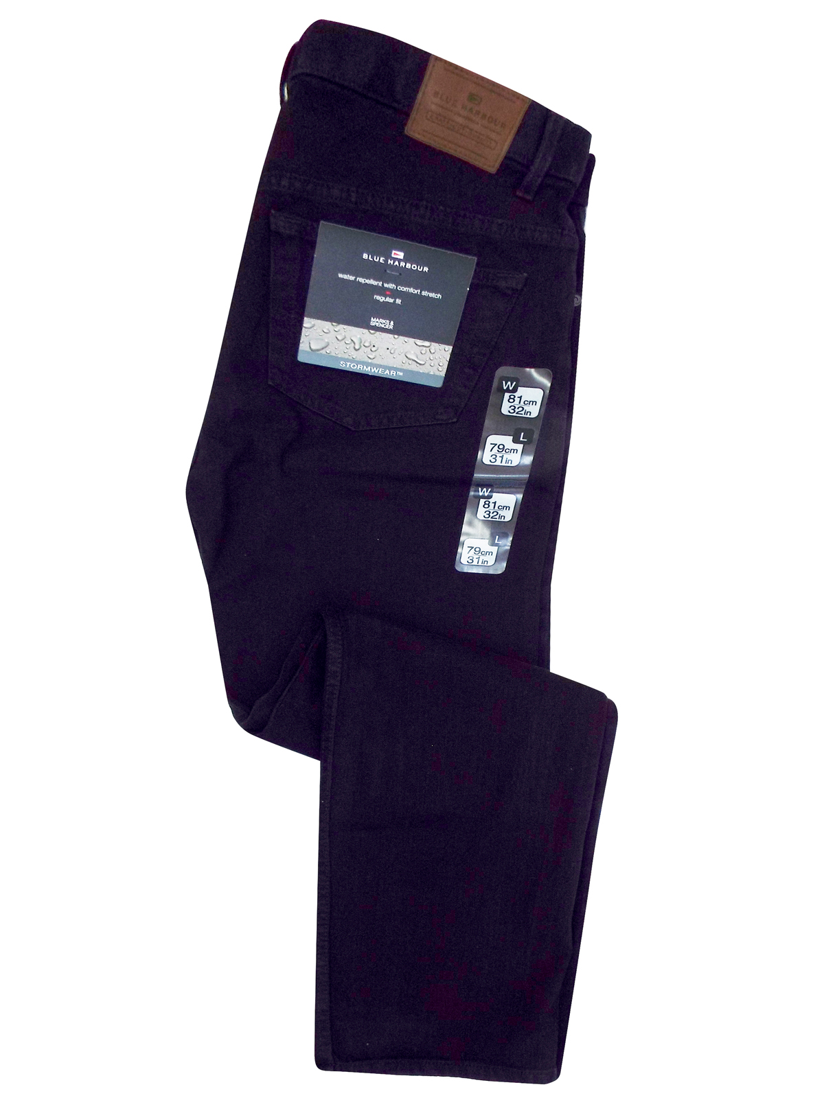 Blue H4rbour BLACK Regular Fit Stretch Jeans with Stormwear - Waist ...
