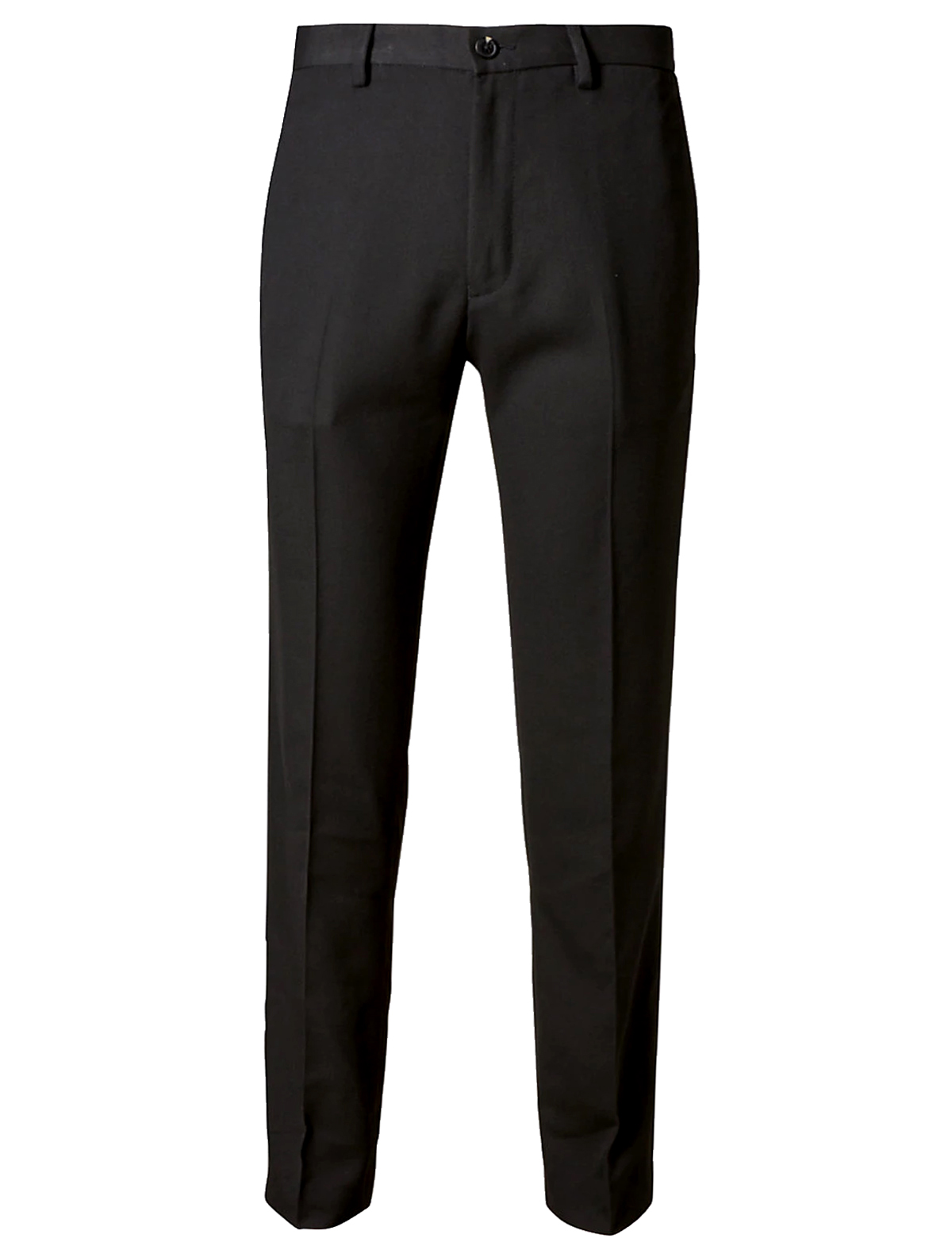 Marks and Spencer M&5 BLACK Tailored Fit Flat Front Trousers