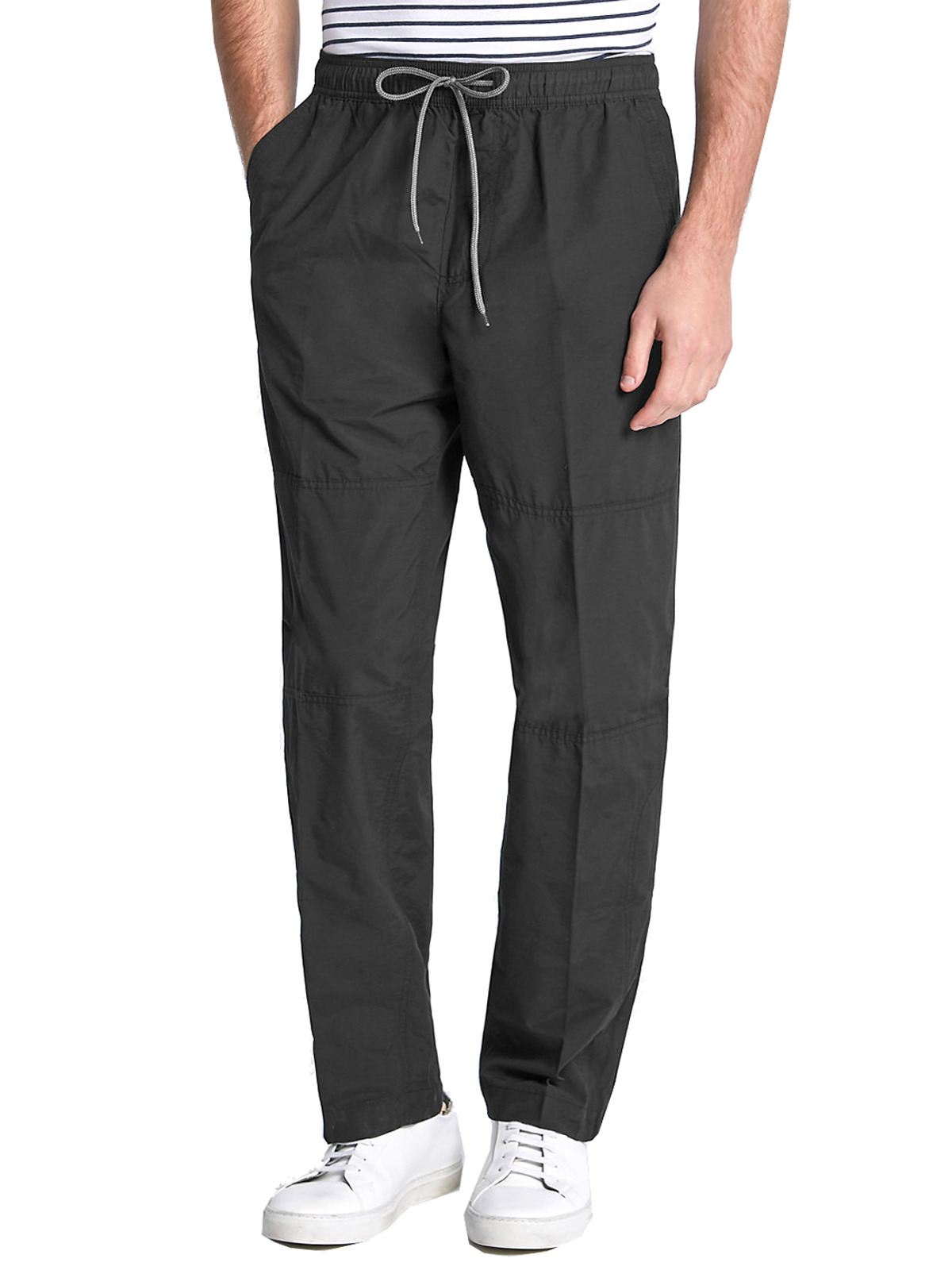 Marks and Spencer - - M&5 PETROL Cotton Rich Pull On Trousers - Waist ...