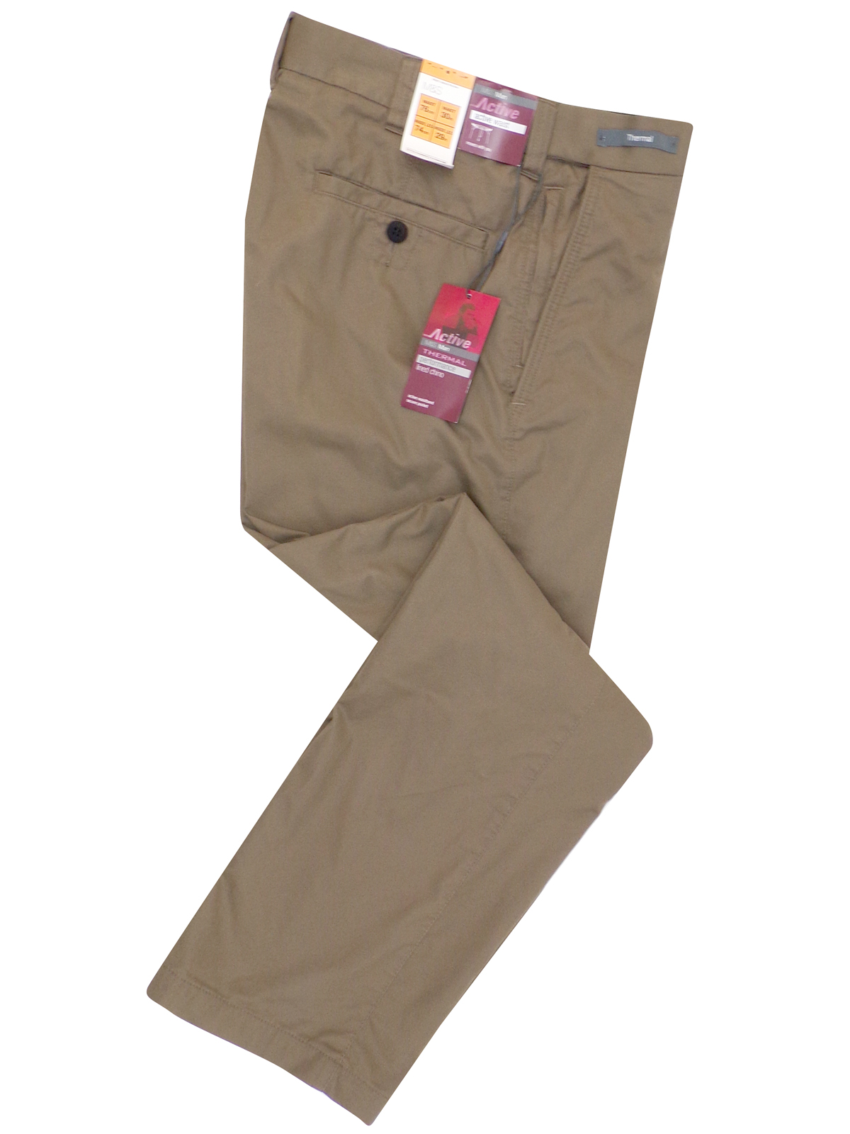 Marks and Spencer - - M&5 MOLE Cotton Rich Active Waist Thermal Chinos ...