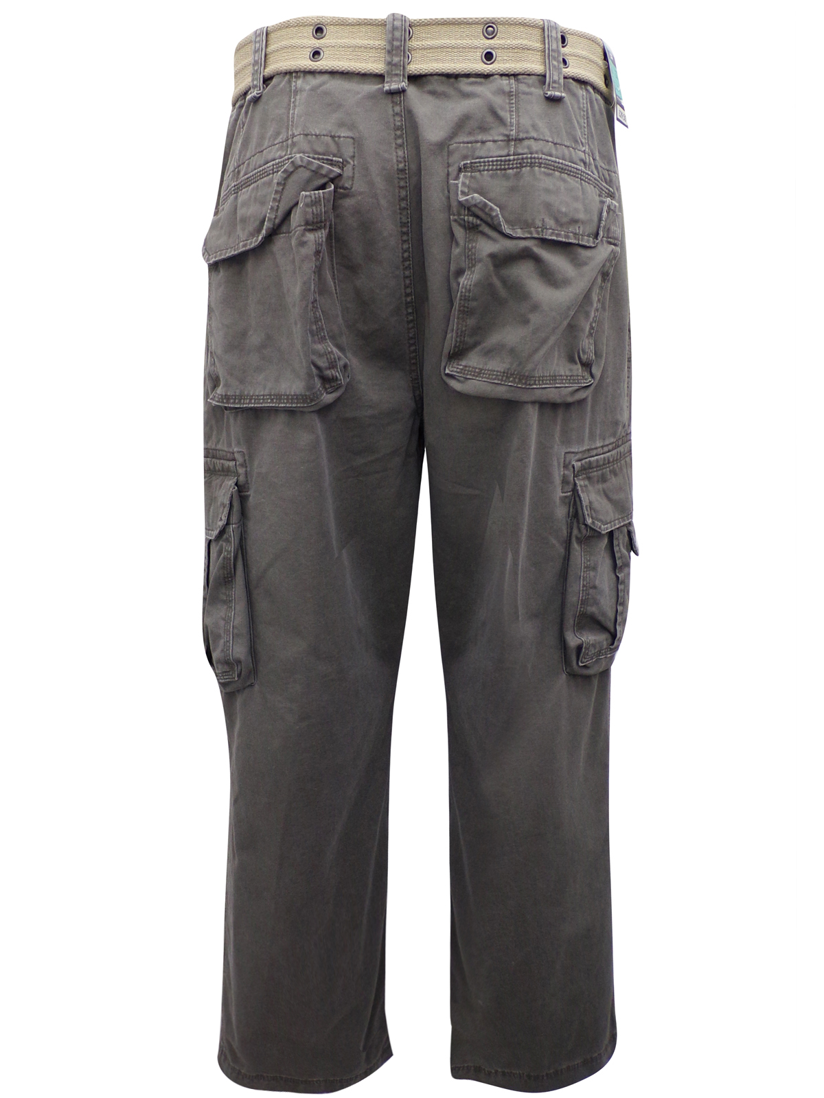 Marks and Spencer - - M&5 GREY Pure Cotton Utility Cargo Trousers with ...