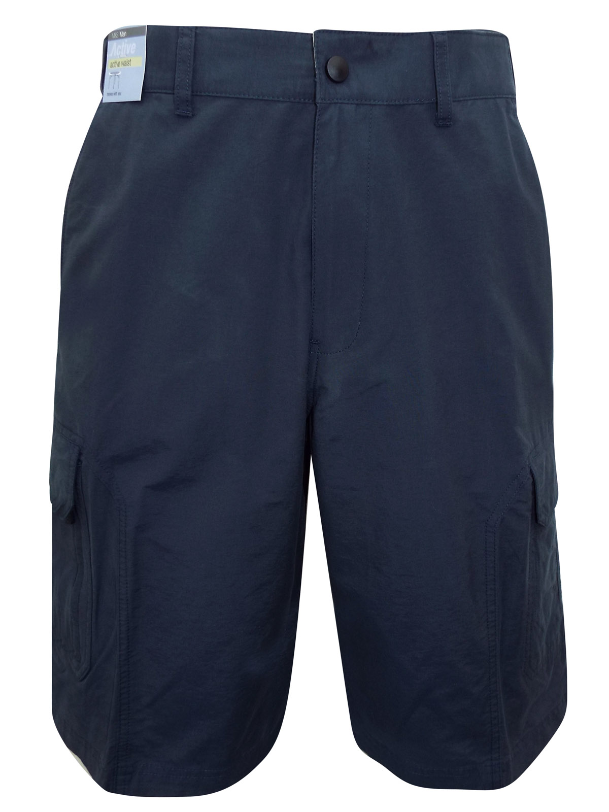 Marks and Spencer - - M&5 NAVY Adjustable Waist Cotton Rich Trekking ...