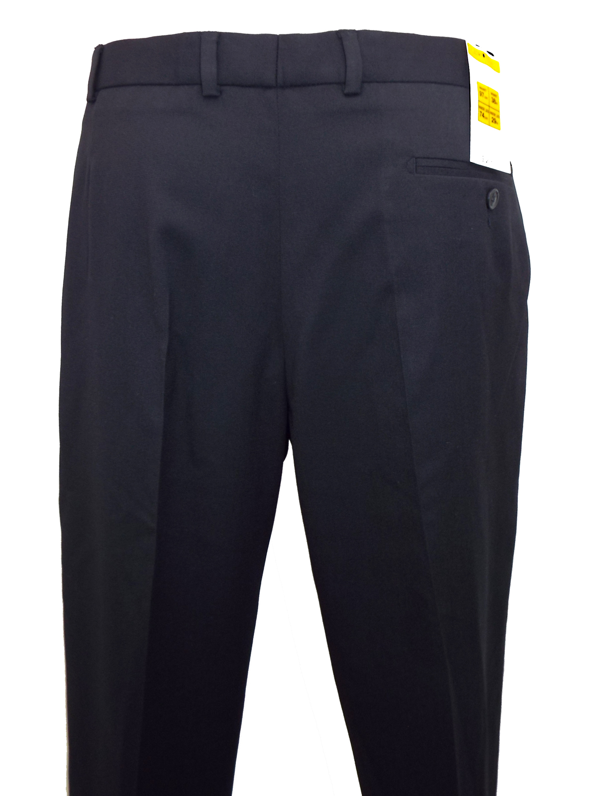 Marks and Spencer - - M&5 BLACK Wool Blend Single Pleat Trousers w