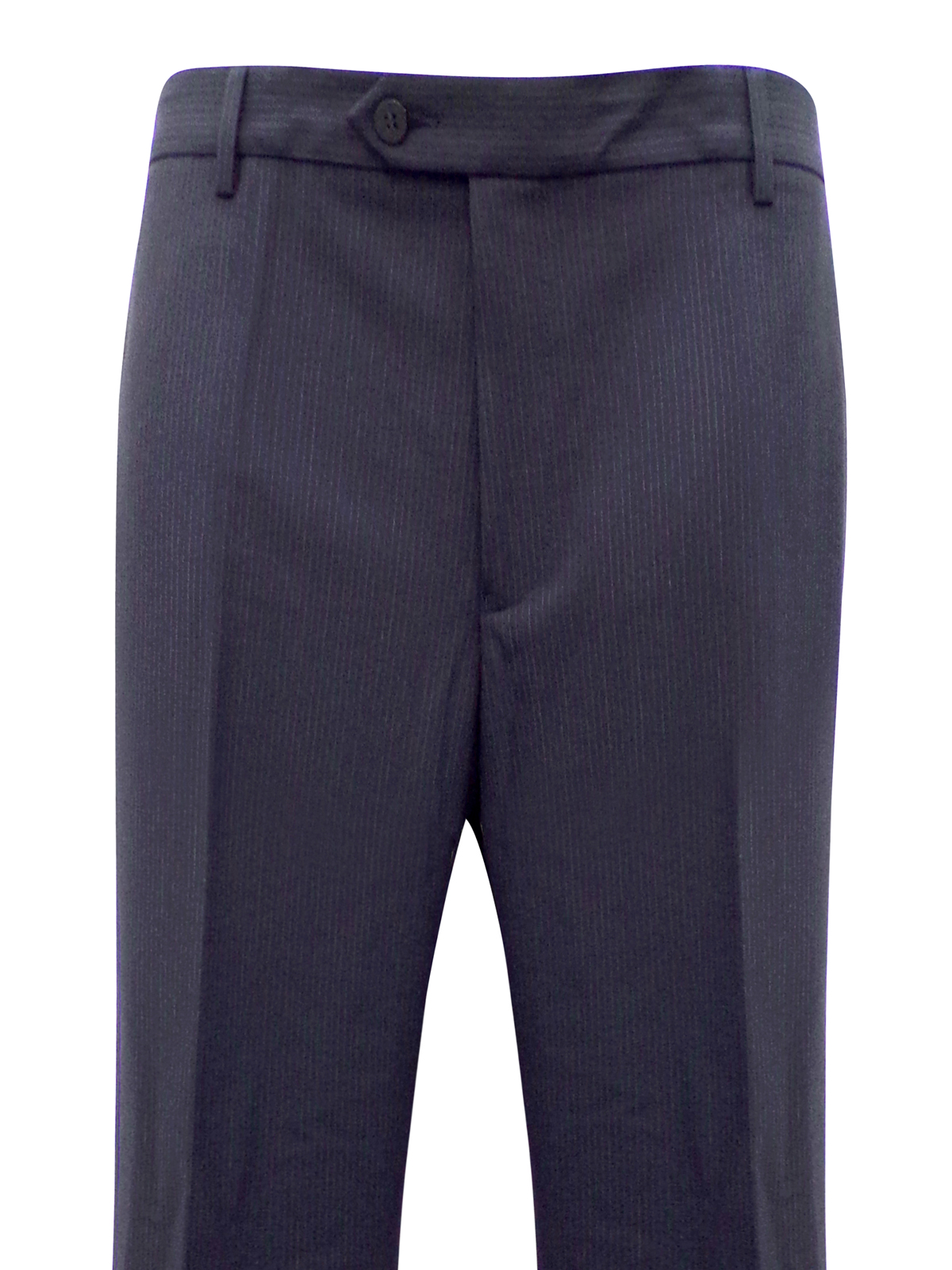 Marks and Spencer - - M&5 NAVY Wool Blend Flat Front Trousers - Waist ...