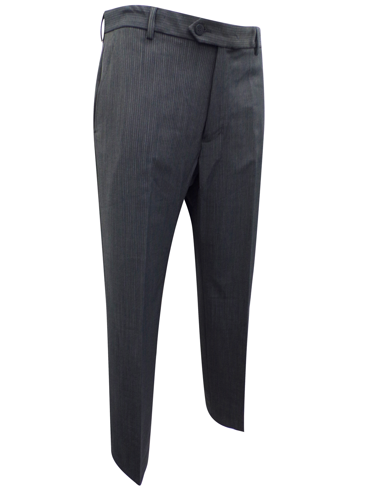 Marks and Spencer - - M&5 DARK-SLATE Wool Blend Pinstripe Trousers ...