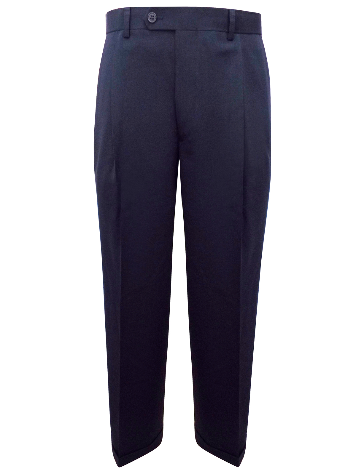 Marks and Spencer M&5 NAVY Wool Blend Flat Front Centre Crease